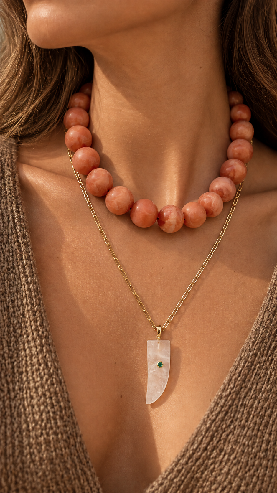 Bali Collection- Tibetan Resine Spheres Necklace